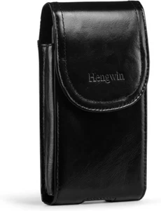Porta Cellulare Da Tasca, Custodia a Cintura per Smartphone, Marsupio in Vera Pe - Foto 1 di 12