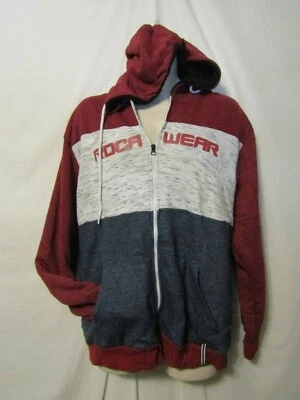 Hombre Rocawear Sherpa Forrado Sudadera con Capucha Chaqueta L Nuevo Con Etiquetas $64 Rojo Blanco Azul Foto 1 de 3