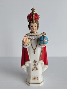 Vintage Plastic Infant of Prague Jesus Statue Figurine 6" Religious Catholic - Picture 1 of 9