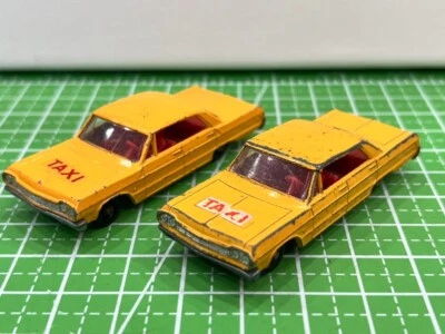 Matchbox Lesney LOT Of 2 No.20 Chevrolet Impala Taxi Cab 2 Variations - England - Image 1 of 4