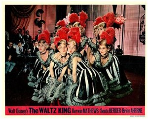 Walt Disney's The Waltz King original lobby card Senta Berger with dancers