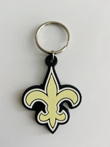 NEW ORLEANS SAINTS NFL KEYCHAIN FOOTBALL TEAM DECAL LOGO PVC SUPER BOWL KEY MVP Cover