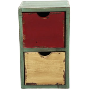 Scatola Portaoggetti Vintage con Scrivania Contenitori Cassetti Rustico Scrivania Organizer - Foto 1 di 12