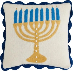 Mudpie - Menorah Mini Hanukkah Pillow - 41601057M - Picture 1 of 1