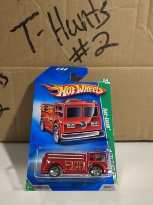 HOT WHEELS RED 2009 #46 FIRE-EATER FIRE TRUCK TREASURE HUNT EMERGENCY VEHICLE - Image 1 of 4