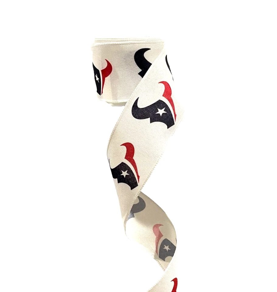 2.5" Wired Texan Football Sports Team Ribbon  (10 Yard Roll) - Image 1 of 1