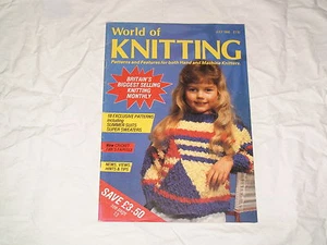 KNITTING MACHINE MAGAZINE WORLD OF KNITTING JULY 1986 - Picture 1 of 3