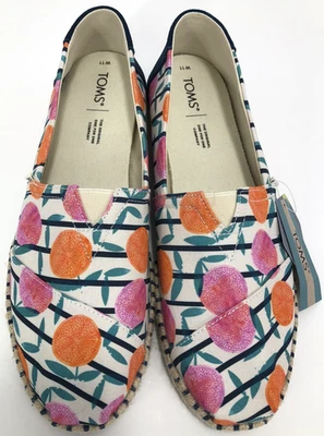 Toms женские туфли 11 натуральный цитрусовый розовый оранжевый Alpargata веревки ортопедический новый недостаток - Изображение 1 из 4