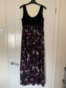 Lovely ASOS Purple & Black Flare Maternity Dress UK Size 16 Very Good Condition - Picture 1 of 10