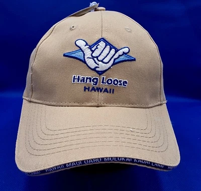 Gorra de béisbol Hawaiana suelta colgante nueva con etiquetas beige ajustable artículos de surf clásicos hawaianos Foto 1 de 4