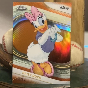 2025 Topps Chrome Disney - Daisy Duck - Orange Refractor 13/25 ļæ¼š„š„š„š„ - Picture 1 of 2