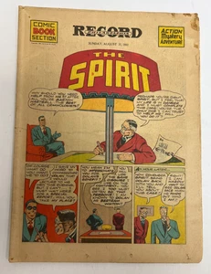 THE SPIRIT COMIC 31 AGOSTO 1941 PHILADELPHIA RECORD INSERTO GIORNALE WILL EISNER - Foto 1 di 7