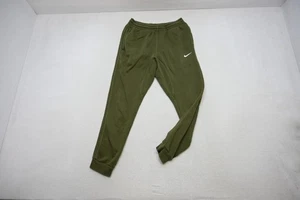 Nike Jogger Sweat Pants Tapered Cotton Blend Green W/Pockets Mens Sz Small - Picture 1 of 9