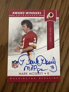 2017 PANINI AWARD WINNERS MARK MOSELEY AUTO WASHINGTON REDSKINS (ON CARD AUTO) - Picture 1 of 2
