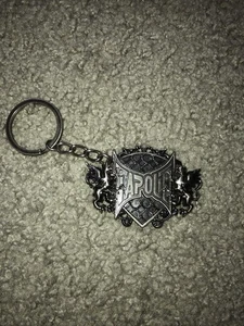 Tapout Keychain Dark Grey Metal Dragons MMA Cage Mixed Martial Arts Y2K - Picture 1 of 3