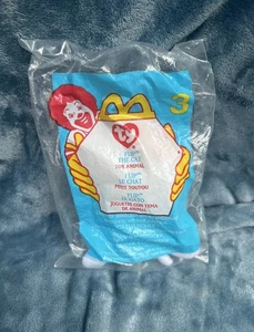 Ty Beanie Baby Flip The Cat - Blanco - Imagen 1 de 2