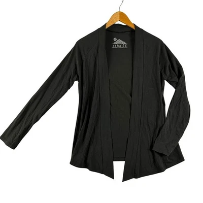 Sahalie 黑色开襟开衫女式 XS 超大舒适职业专业 — 第 1/4 张图片