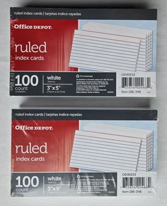 Lote de tarjetas índice reglamentadas de 3"x5" (200) - Imagen 1 de 2