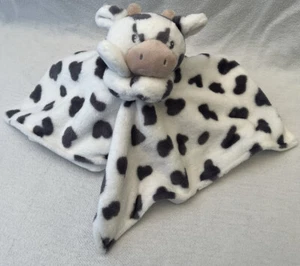 CARTERS Cow Security Blanket Plush Lovey Gray Spots White Plush Baby Soft LN - Picture 1 of 6