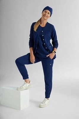 GREYS ANANTOMY SCRUB JACKET 2407 IN BLACK, WHITE, NAVY, GRAPHITE AND ROYAL  NWT - Image 1 of 4