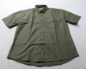 Good's Store Herren S/S Knopfleiste Ripstop Arbeitshemd EJ2 oliv Large neu mit Etikett - Bild 1 von 3