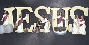 JESUS DECORATION*Christmas*individual letters*resin*gorgeous! 2X4*GREAT GIFT!! - Picture 1 of 12