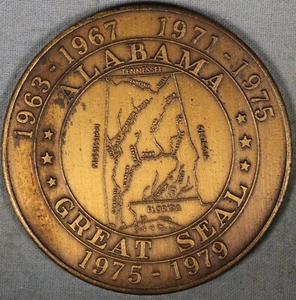 George CF. Medalla de bronce inauguración Wallace 1975 - Imagen 1 de 2
