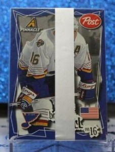 BRETT HULL # 16 POST CEREAL PINNACLE 1997-98 ST. LOUIS BLUES NHL HOCKEY TRADING 