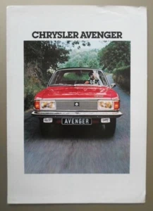 CHRYSLER AVENGER RANGE orig 1977 1978 Belgian Mkt Dutch Flemish Sales Brochure - Picture 1 of 3