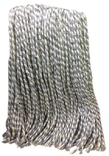 (24) ea Abco 01302-TS 16 OZ Blue & White Cotton 4 Ply Mop Heads - Image 1 of 1