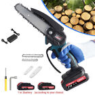 4/6'' 3000W Mini Cordless Chainsaw Electric One-Hand Saw Wood Cutter w/Batteries