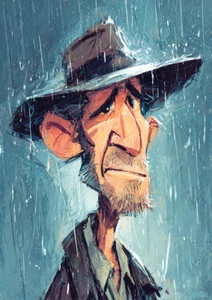 Indiana Jones Art Card 1/1 PaintOholic Signed ONE OF A KIND - Picture 1 of 2