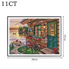 Diy Riverside Hut Cross Stitch Kit Complete Set For Embroidery Projects