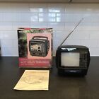Vintage Radio Shack Portavision Portable 4,5" UHF/VHF noir et blanc TV AM/FM