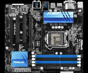 ASRock H97M Pro4 Intel H97 Mainboard Micro ATX Sockel 1150 (#595) - Bild 1 von 3