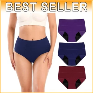 High-Waisted Leakproof Underwear for Incontinence Protection, X-Large 3-Pack - Picture 1 of 7