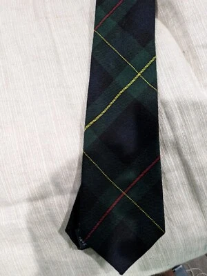 Reloj LANDs END Corbata, Cuadros, Negro Multicolor Hecho en EE. UU. Navidad Foto 1 de 4