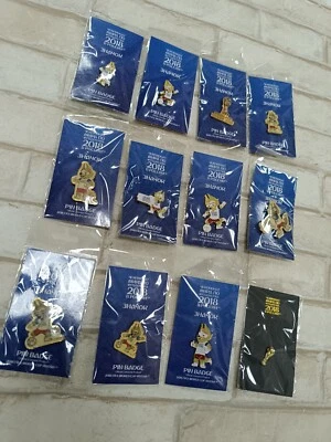 Fifa 2018 World Cup Russia Zabivaka set of 12 Pin Metal badges lot height 3 cm - Image 1 of 4