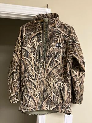 Banded 1/2 Zip Pullover Mens S Mossy Oak Blades Shadow Grass Camo Duck Hunting - Image 1 of 4