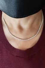 14Kt Gold 5.20 Ct 16 Inch Genuine Natural Diamond Tennis Necklace
