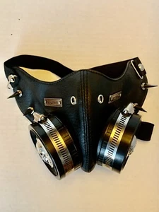 Crazy Hunter Steampunk Spike Mask Skull Masque Men/women Gothic Leather Mask - Picture 1 of 9
