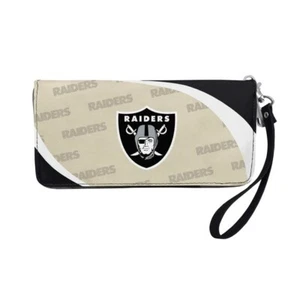 Las Vegas/Oakland Raiders Women's Curve Zip Organizer Wallet Wristlet - Picture 1 of 3