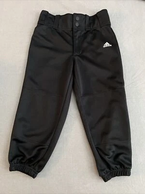ADIDAS TRIPLE STRIPE BLACK BASEBALL BOYS TEE - XS PANTS (PRE-OWNED) - Image 1 of 4