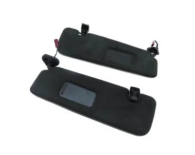 12-19 BMW 640i 650i M6 (F06 F12) FRONT LEFT & RIGHT SUN VISOR SHADE SET (BLACK) - Image 1 of 4