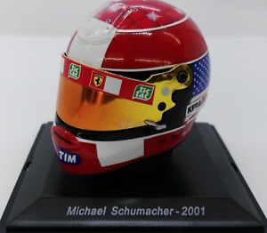 F1 Michael Schumacher Ferrari 2001 Rare Helmet Scale 1:5 Formula 1 + Magazine