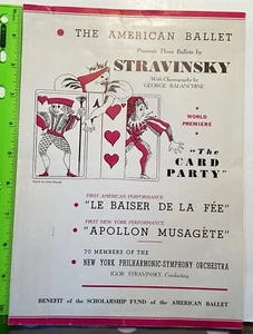 1937 American Ballet NY Philharmonic Metropolitan House Stravinsky/Balanchine - Picture 1 of 6