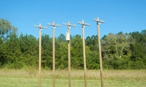 HO Scale 30 Ft. Power Pole Set for Model Railroad by Century Foundry (2301) - Picture 1 of 4