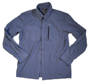 Outdoor Research Ferrosi Shirt Jacket Men's Medium Blue Snap Lightweight Pockets - Picture 1 of 11