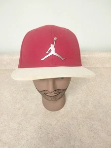 New JORDAN JUMPMAN Metal Logo Red & White Adjustable Snapback Hat Cap ~ One Size - Bild 1 von 10