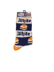 Calze White Castle Burgers Novità Crew 1 Paio Scarpa Uomo Taglia 6-12 Nuove con etichette - Foto 1 di 4